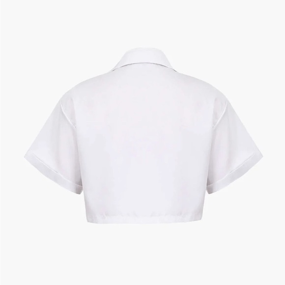 Flap Pocket Twist Hem Shirt - Picture 2 of 4